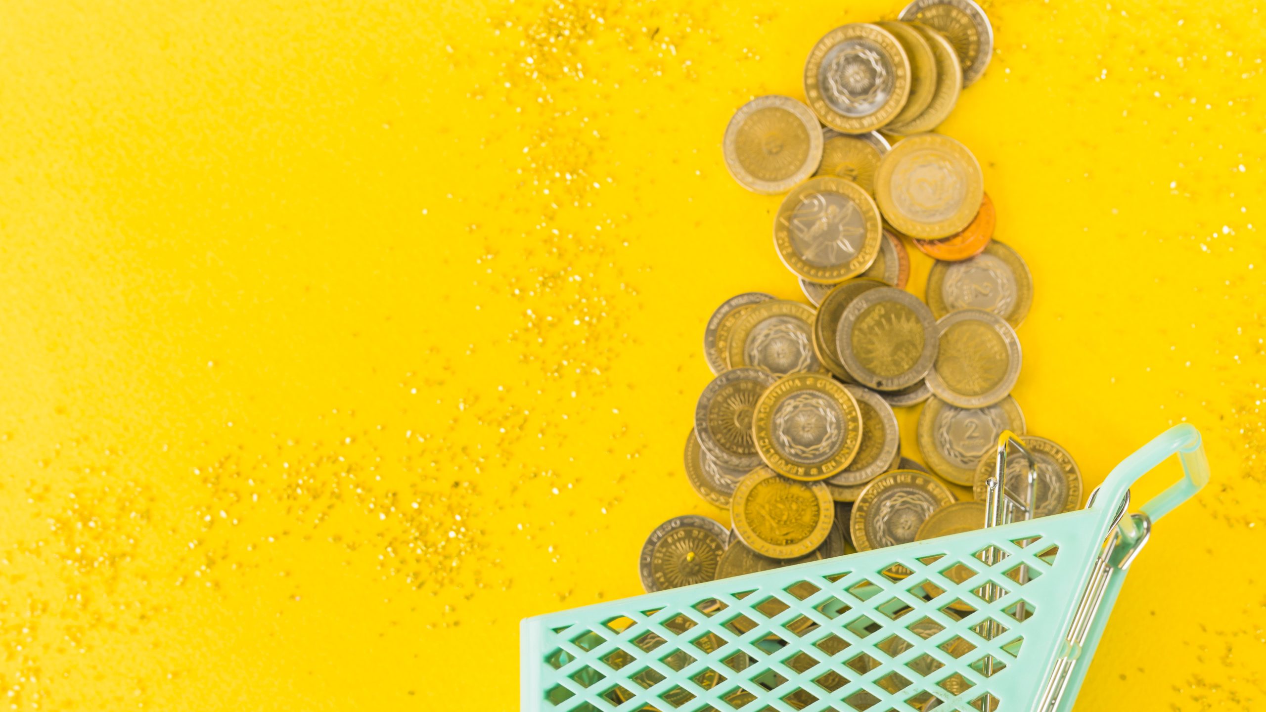 Coins Scattered From Grocery Cart Scaled